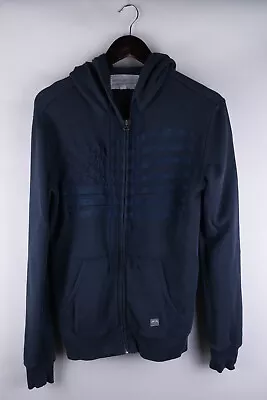 Denim & Supply Ralph Lauren Men Hoodie Casual Blue Cotton Full Zip Size S • £33.54