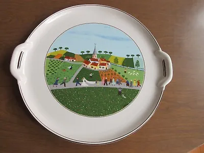 Villeroy & Boch 12 5/8  Design Naif  Wedding Theme  Handled Cake Plate Platter • $49.99