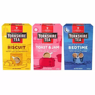 Yorkshire Tea Speciality Brew - Choose Any 3 - Biscuit/ Jam & Toast/ Bedtime • £9.99