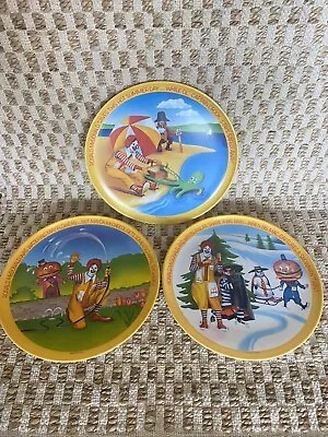 Vintage 1977 McDonalds Set Of 3 Seasons Lexington Plates 10  Ronald • $19.99