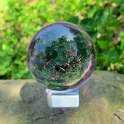 Asian Rare Natural Quartz Clear Magic Crystal Healing Ball Sphere 40mm + Stand • $8.09