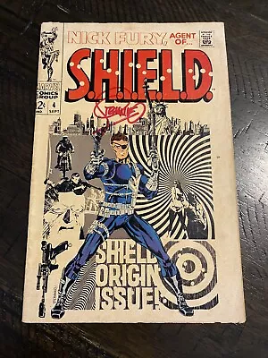 Nick Fury Agent Of Shield 4 SIGNED Steranko Origin Silver Age Marvel 1968 Gemini • $199.99