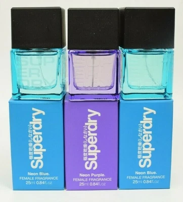 £18.95 • Buy Superdry Neon  Female Fragrance 25ml 2 X Neon Blue, 1 X Neon Purple