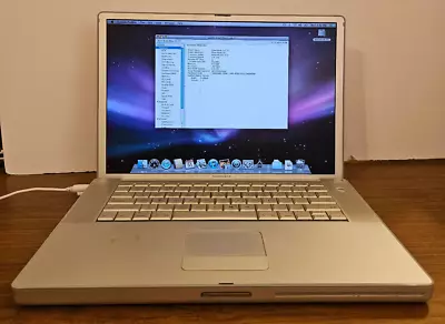 Apple PowerBook G4 15  Laptop PPC 1.5GHz 512MB 80GB HDD Radeon 9700 OSX 10.5.8 • $136.80