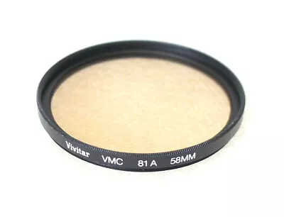 58mm VIVITAR (Tiffen) VMC 81A Warming Filter - MULTI COATED - NEW • $7.99