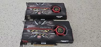 1 Pair Of XFX ATI Radeon HD 5770 1GB DDR5 PCIE GRAPHICS CARD Tested • $49
