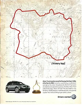 2004 Volkswagen Touareg Sport/Utility SUV Vintage Magazine Print Ad/Poster • $11.90