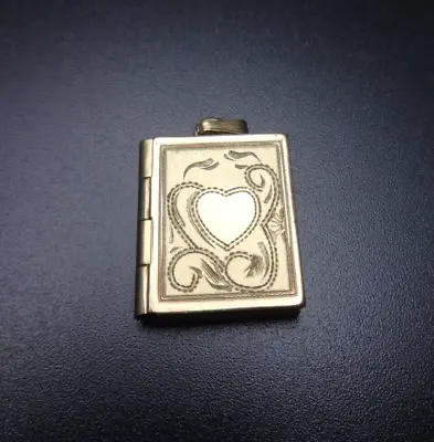 Antique Vintage WEH Gold Filled GF Locket Pendant NO MONOGRAM Story Book • $29.99