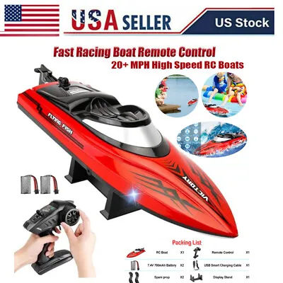 Fast Racing Boat 20+ MPH High Speed RC Boats 2.4Ghz Radio Controlled Watercraft • $74.82