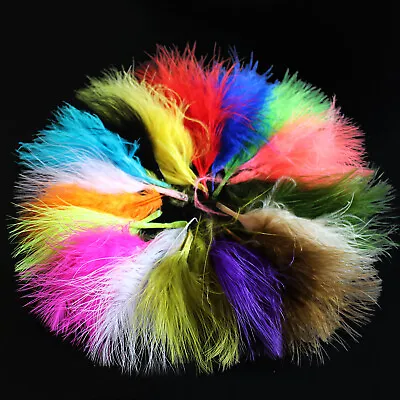 100 Pcs Turkey Marabou Blood Feathers Woolly Bugger Streamers Fly Tying Material • $8.19