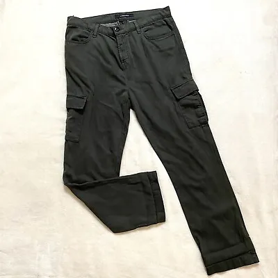 J Brand Lara Cropped Cargo Pants Vintage Presidio Green Size 26 • $29.95