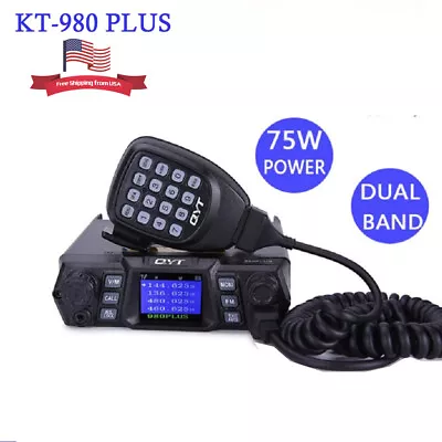 QYT KT-980Plus Car Mobile Radio FM Transceiver Dual Band 136-174MHz & 400-480MHz • $135.90