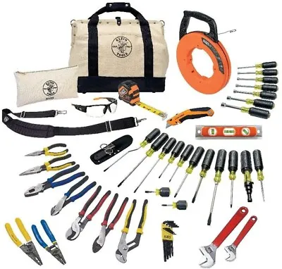 Klein Tools (80141) 41-Piece Journeyman Electrician Tool Kit W/ Bag - NEW • $899.90