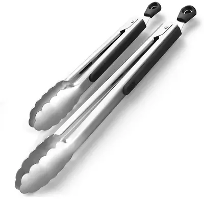 Kitchen Tongs Set Of 2 AOOSY Stainless Steel Tongs For Cooking BBQ Grill • $19.99