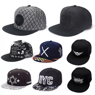 Men's Embroidery Hip Hop Snapback Caps Dance Headwear Rock Baseball Cap Gift New • £5.99