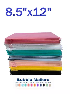 8.5x12 (8.5x11) Poly Bubble Mailers Shipping Mailing Padded Bags Envelopes Color • $6.90