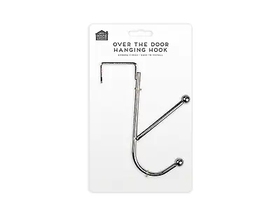 £2.85 • Buy 2 X Over The Door Hook Clothes Towels Bathroom Bedroom Home Hanger Strong Chrome