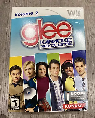 NINTENDO WII Karaoke Revolution Glee: Volume 2 Bundle Box GAME & MICROPHONE NEW • $27.99