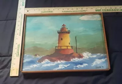 Lighthouse Painting Vintage • $125