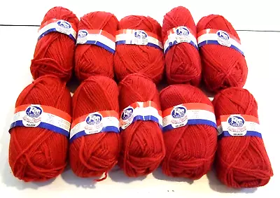 Lot Of 10 Skeins Red Yarn By Lana Moro Pelage - NEW (#17) • $27.99