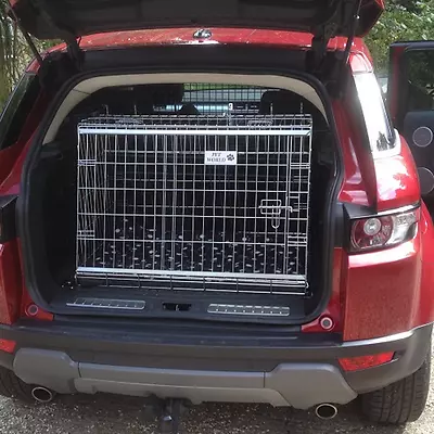 PET WORLD Range Rover Evoque Travel Car Sloping Pet Puppy Dog Crate Cage • £134.95