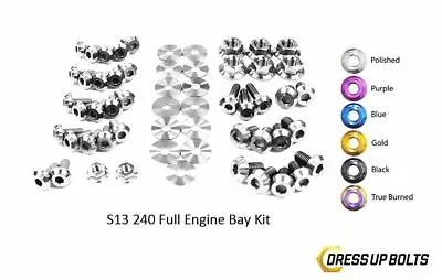 Dress Up Bolts For S13 Silvia 240SX 180SX 89-95 Ti Full Engine Bay Polished • $313.49