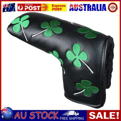 $14.99 • Buy L-Shaped Golf Club Head Protection Cover Golf Putter Sleeve (Black Clover)