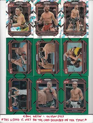 2023 Panini Prizm UFC Parallel Holo Green MACY CHIASSON #85 • $1.25