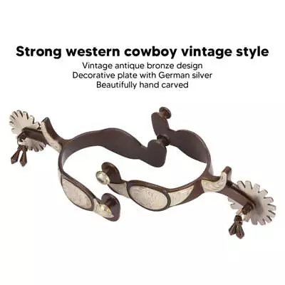 Bronze Western Cowboy Spurs 1 Pair For Boots For Men Horse Riding Gear • £36.40