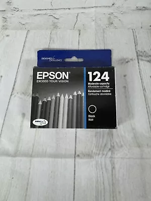 EPSON 124 Black Ink Cartridge Packet New Unused Unopened • $9.99