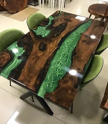 Designer Epoxy Resin River Table Top Coffee & Dine Acacia Wood Top • $548.09