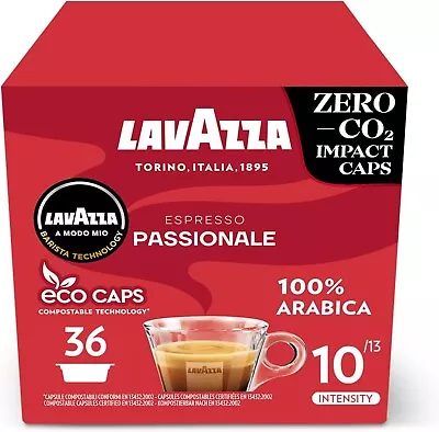 Lavazza A Modo Mio Passionale Coffee Pods Espresso 100% Arabica 36 Capsules NEW • £8.78