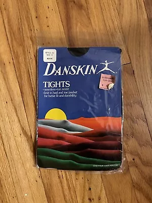 Vintage Danskin Tights Size D Black Dancer Dance Ballet Fashion Exercise 1982 • $29.97