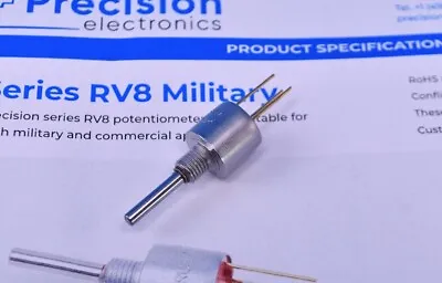 Precision MIL Style RV8 Variable Resistor Potentiometer 10K 10% 1-Turn PCB Mount • $9.95