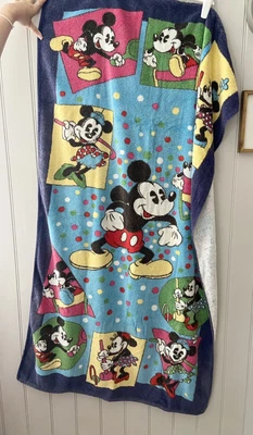£16.50 • Buy Vintage Retro M&S  St Michael  Disney Mickey & Minnie Mouse Beach/Bath Towel