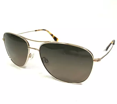 Maui Jim Sunglasses Cliff House MJ-247-16 Gold Titanium Aviators W Brown Lenses • $279.99