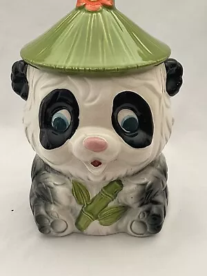 Ceramic Vintage Panda Cookie Jar B19 • $30