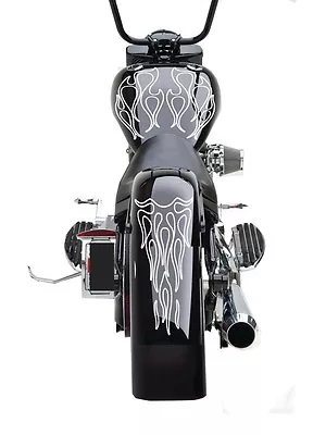 FGD Universal Ghost Flame Motorcycle Gas Tank & Fender Decal Set Of 3 (GFFS02) • $17