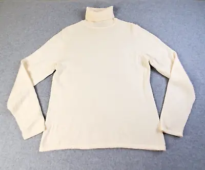 $21.75 • Buy Vintage Charter Club Sweater Womens XL 2-Ply Cashmere Beige Turtleneck Preppy