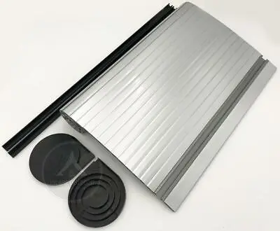 SILVER TAMBOUR ROLLER DOOR KIT ALUMINIUM EFFECT 650 X 500mm CAMPERVAN MOTORHOME • £63.95