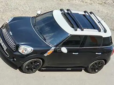 Mini Cooper Countryman Black Roof Rack Cross Bar Cross Rail 4 Pcs Lockable 10-17 • $199.41