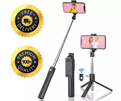 Bluetooth Selfie Stick 4 In 1 Extendable Tripod With Detachable Wireless Remote  • £15.89
