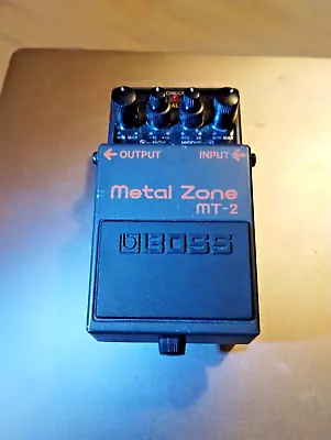 Boss Mt-2   Metal Zone  --  Heavy Distortion Effect Pedal -- Free Usa Shipping • $22.50