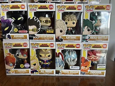 Funko GITD Todoroki Shigaraki Aizawa Battle Deku All Might Endeavor Kurogiri Lot • $99.99