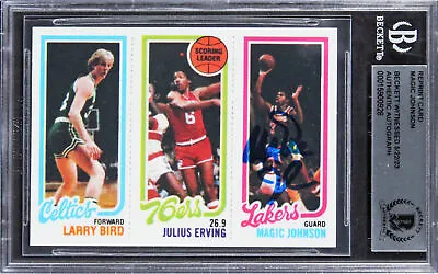 Lakers Magic Johnson Authentic Signed 1980 Rookie Reprint #139 Card BAS Slabbed • $109.99