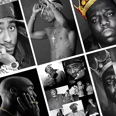 2pac Tupac Poster Photo Prints Biggie Smalls Posters Rap Legnds A5 A4 A3 Sizes • £4.99