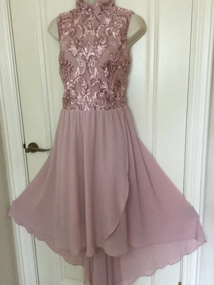 £14.99 • Buy New/tags Ana & Eva Janelle High Low Chiffon, Embroidered And Seqiun Dress Size 8