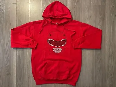 Mighty Morphin Power Rangers Red Ranger Pullover Hoodie Red Jason Vintage Sz M • $12.99