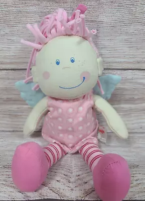 Haba Pure Nature Plush Guardian Angel Tine Rag Doll Pink White Dress Wings 9.5  • $19.99