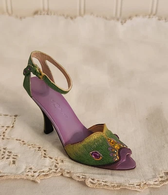 $15 • Buy Just The Right Shoe EMERALD LUNA Miniature Figurine High Heel Shoe By Raine